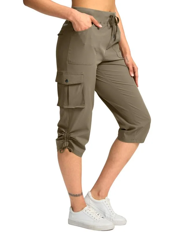 Women's Cargo Capri Pants, Dusty Khaki