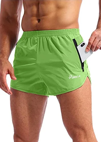 Men's 3-Inch Running Shorts, Light Green
