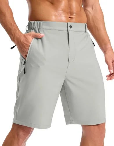 Men's 5-Inch Golf Shorts, Bright Grey