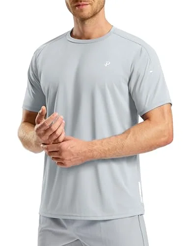 Men's Running Tee, Light Grey