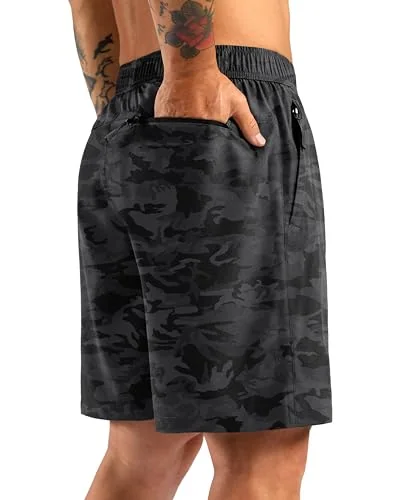 Men's Hiking Shorts, Grey Camo