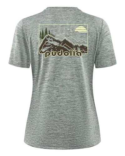 Women's Short-Sleeve Sun Shirt, Brown Mountain