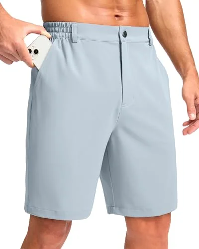 Men's 9-Inch Golf Shorts, Light Grey