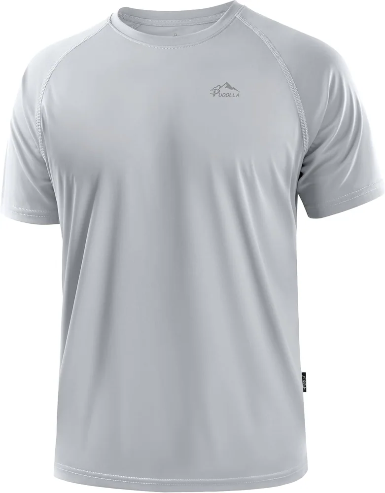 Men's Short-Sleeve Rash Guard, Light Grey