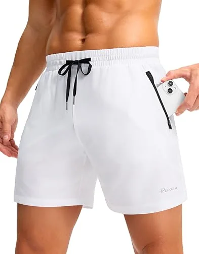 Men's 5-Inch Running Shorts II, Thick White