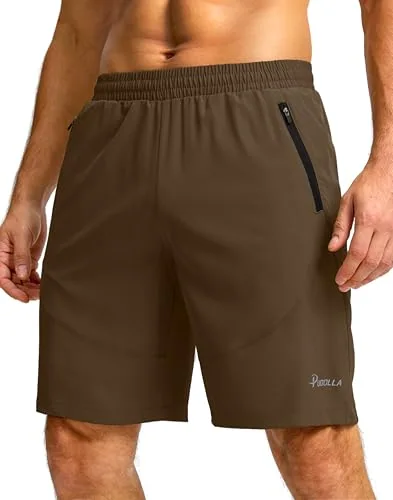 Men's 9-Inch Gym Shorts, Brown