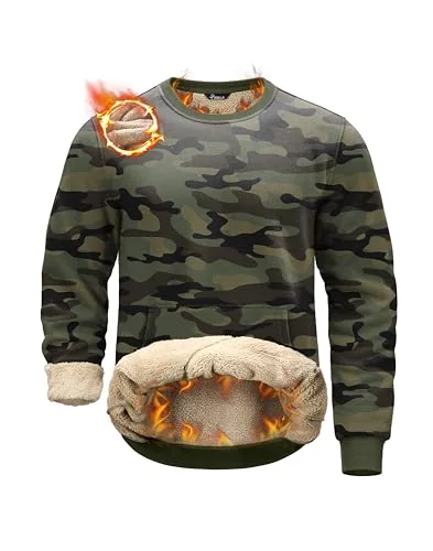 Men's Quarter-Zip Pullover II, Green Camo B