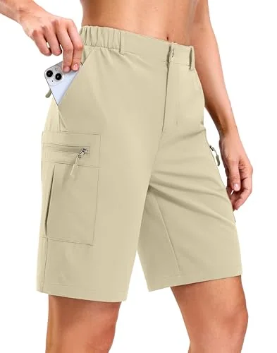 Women's 7-Inch Cargo Shorts, Light Khaki Green
