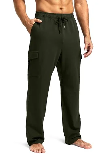 Men's Cotton Sweatpants II, Olive Green