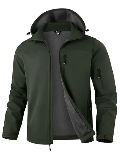 Men's Softshell Jacket, Army Green