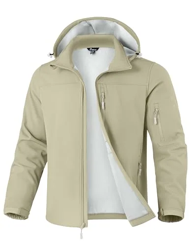 Men's Softshell Jacket, Khaki