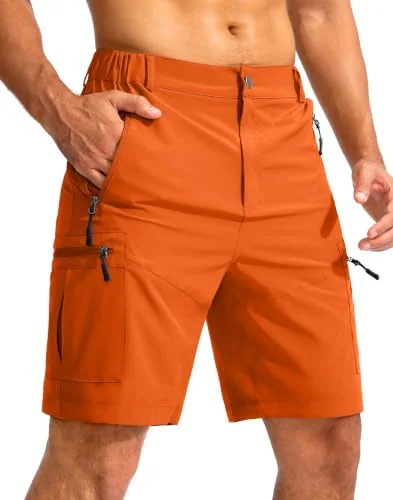Men's 9-Inch Cargo Shorts, Orange