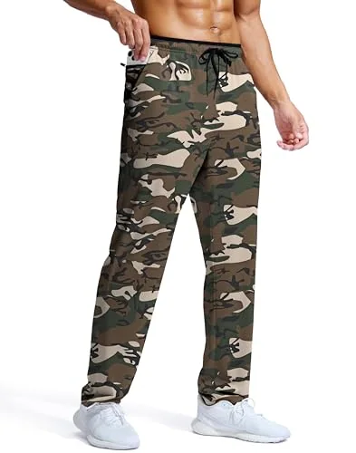 Men's Sweatpants IV, Green Camo Black
