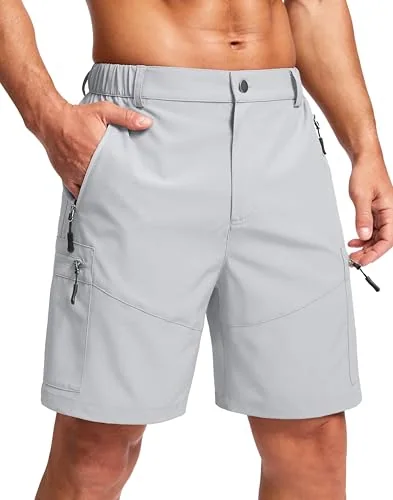 Men's 7-Inch Cargo Shorts, Bright Grey