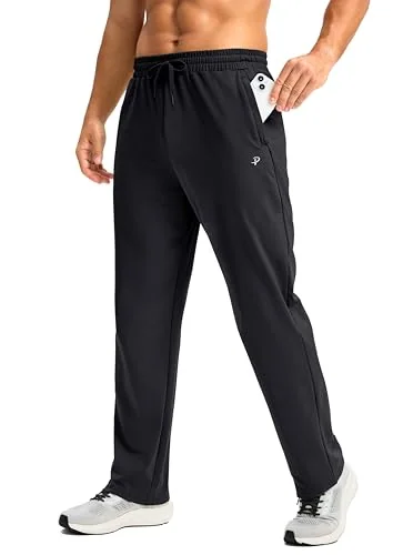 Men's Fleece-Lined Sweatpants, Black