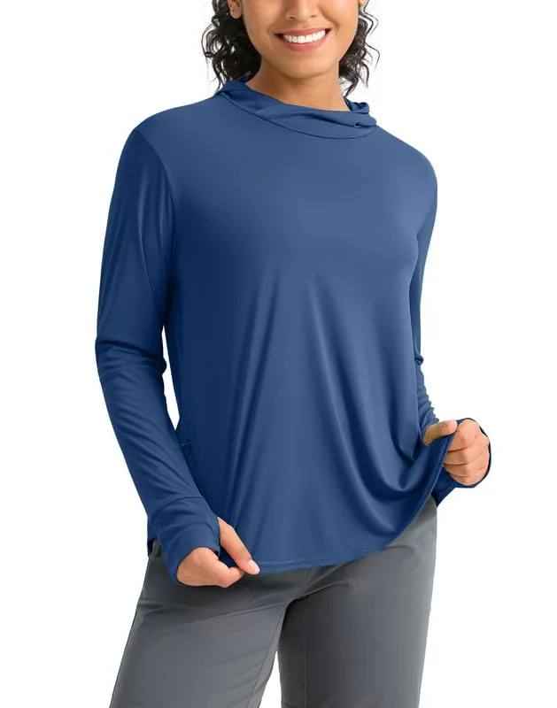 Women's Sun Hoodie, Dark Blue