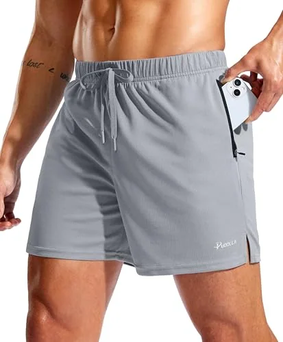 Men's 5-Inch Running Shorts III, Light Grey