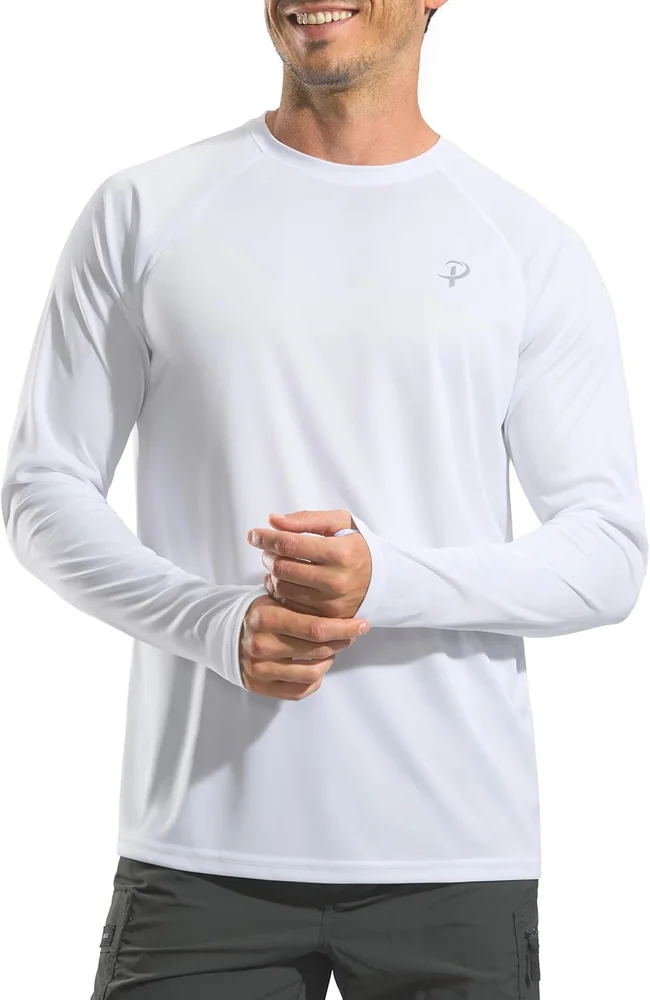 Men's Long-Sleeve Rash Guard, White