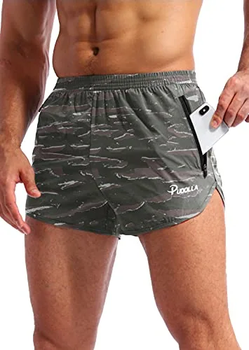Men's 3-Inch Running Shorts, Tiger Stripe