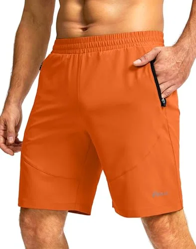 Men's 9-Inch Gym Shorts, Orange