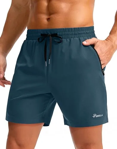 Men's Running Shorts III, Blue Grey